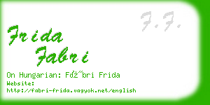 frida fabri business card